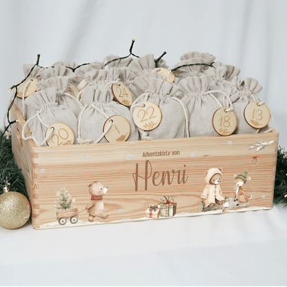 Adventskalender personalisiert zum befüllen - Bärenfreunde