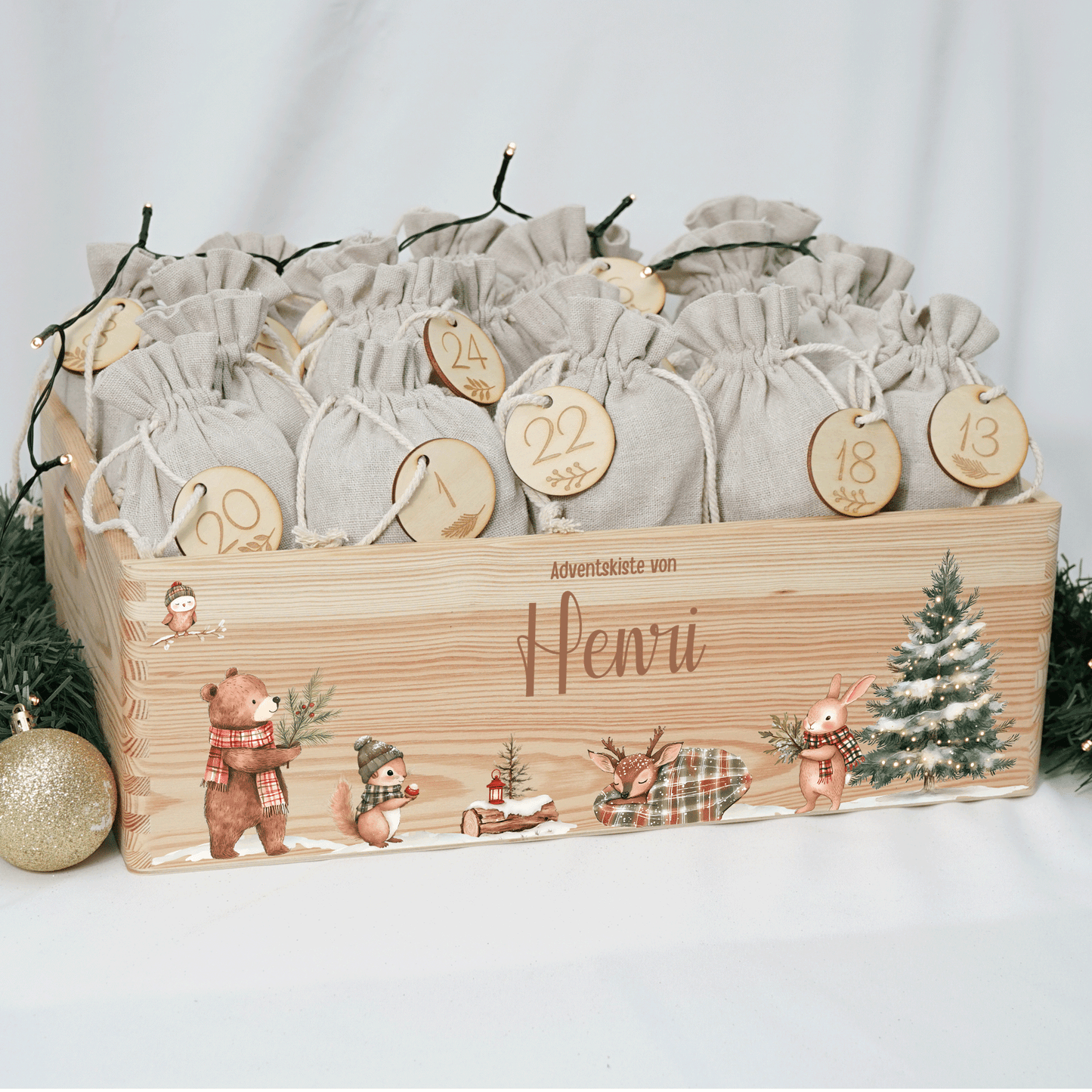 Adventskalender personalisiert zum befüllen - Winterfreunde