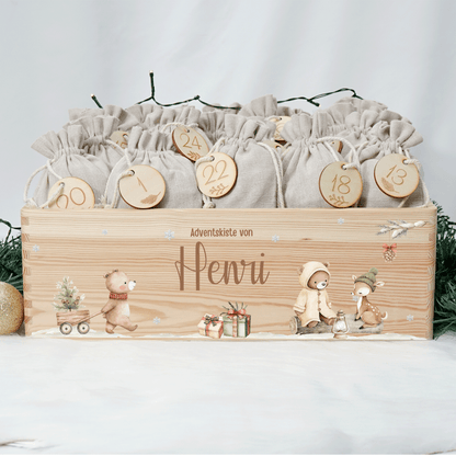 Adventskalender personalisiert zum befüllen - Bärenfreunde