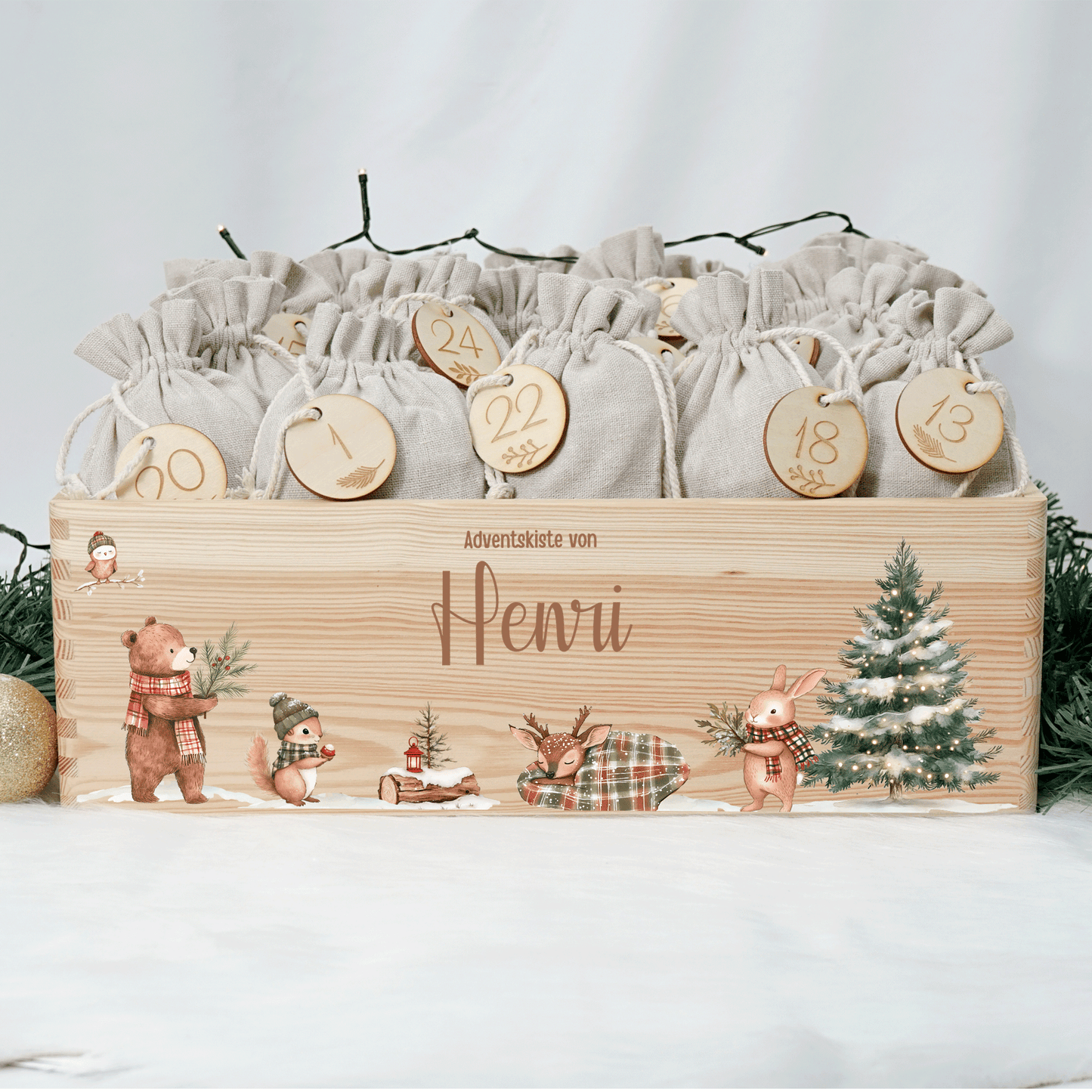Adventskalender personalisiert zum befüllen - Winterfreunde