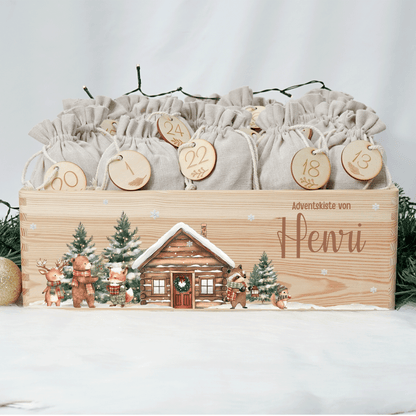 Adventskalender personalisiert zum befüllen - Festliche Freunde