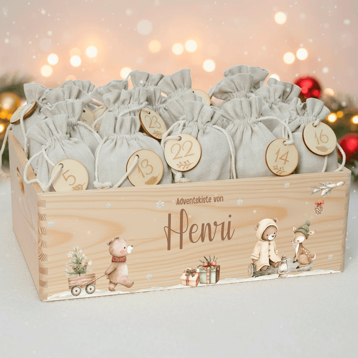 Adventskalender personalisiert zum befüllen - Bärenfreunde