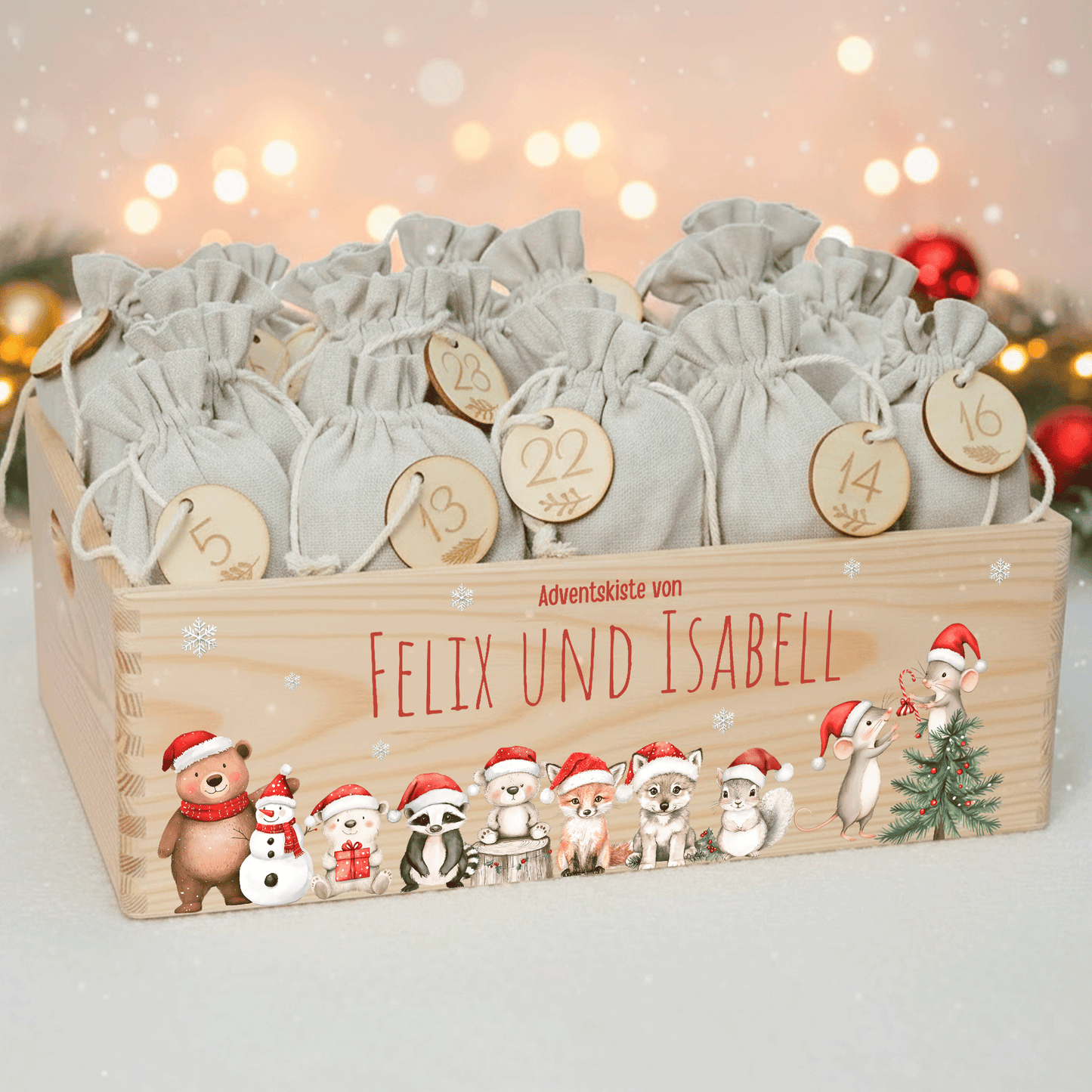 Adventskalender personalisiert zum befüllen - Christmas Friends