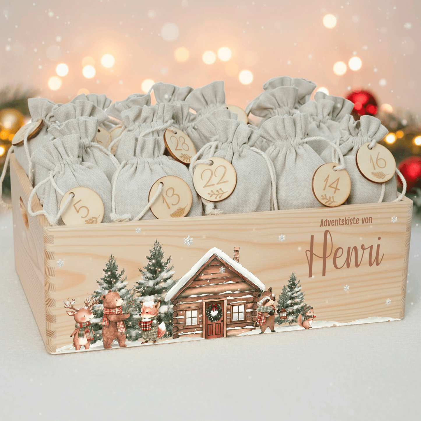 Adventskalender personalisiert zum befüllen - Festliche Freunde