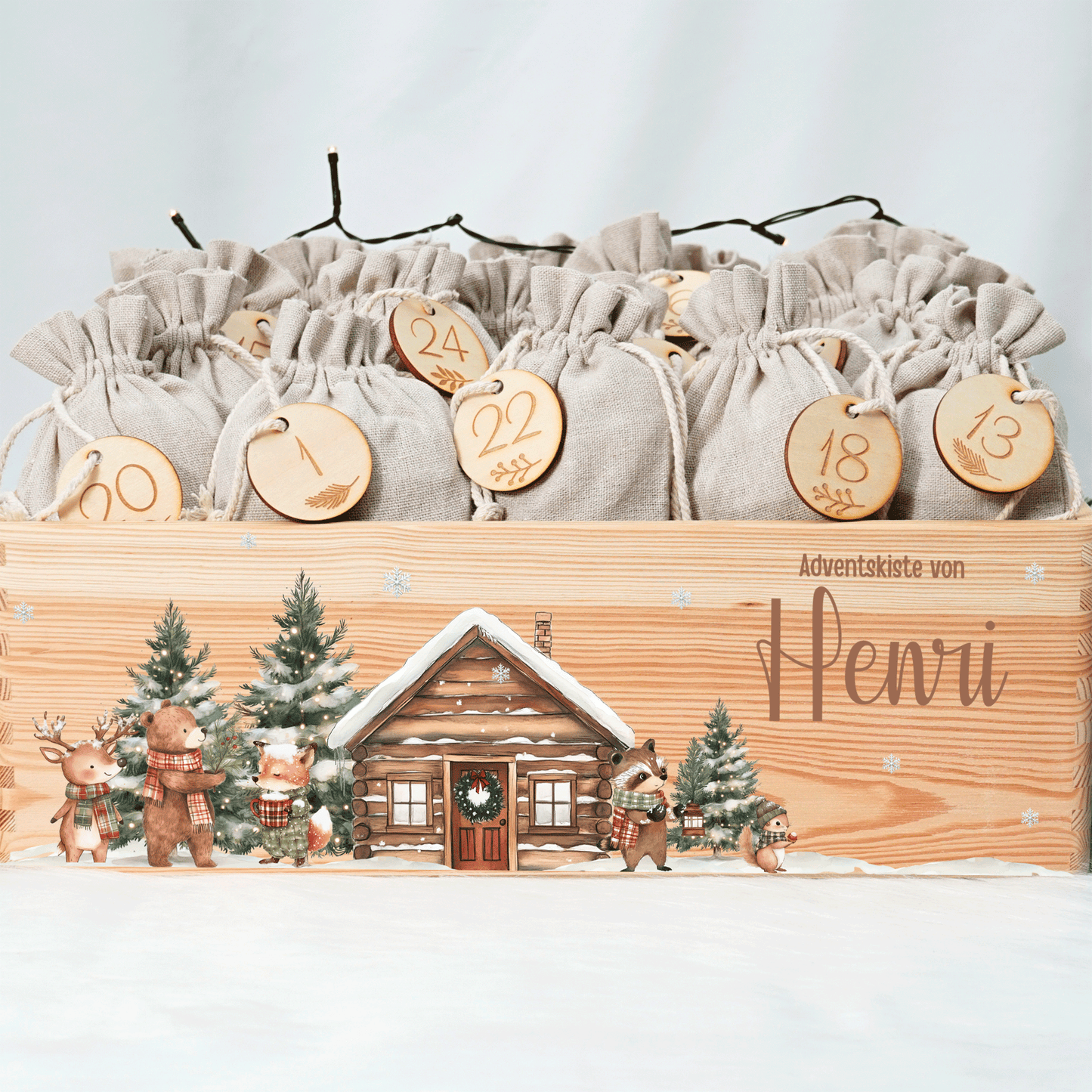 Adventskalender personalisiert zum befüllen - Festliche Freunde