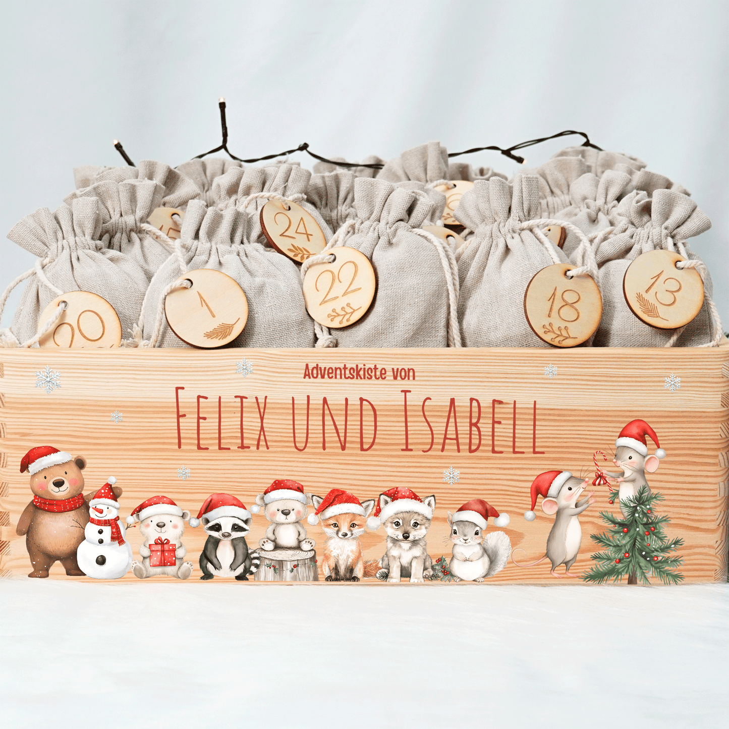 Adventskalender personalisiert zum befüllen - Christmas Friends
