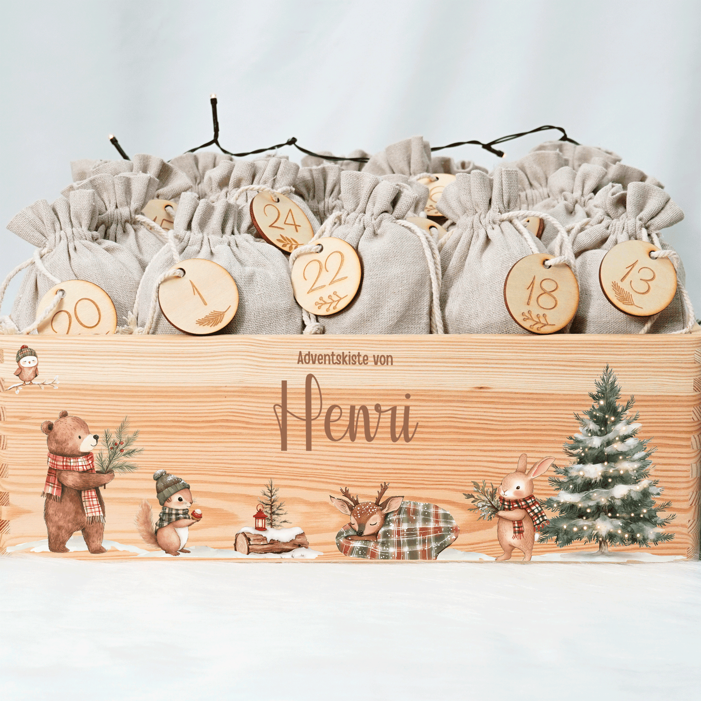 Adventskalender personalisiert zum befüllen - Winterfreunde