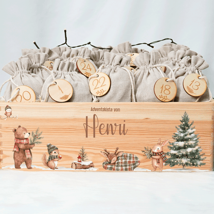 Adventskalender personalisiert zum befüllen - Winterfreunde