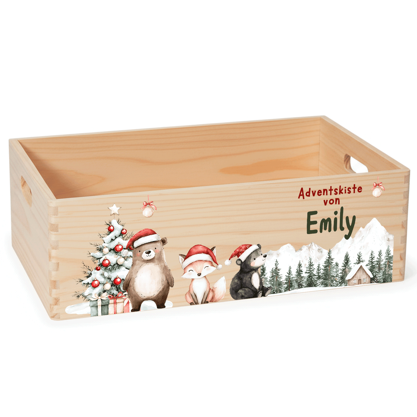 Adventskalender personalisiert zum befüllen - Nordlicht Weihnacht