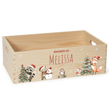 Adventskalender personalisiert zum befüllen - Waschbär & Fuchs