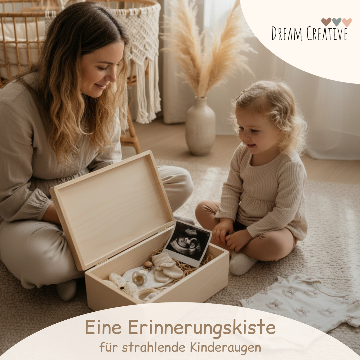 Bundle Sparset | Erinnerungskiste & Nachtlampe - Blumenmotiv
