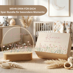 Bundle Sparset | Erinnerungskiste & Nachtlampe - Blumenmotiv