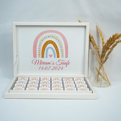 Chocolate Box Personalized - Rainbow Pink
