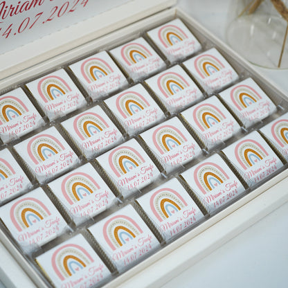 Chocolate Box Personalized - Rainbow Pink