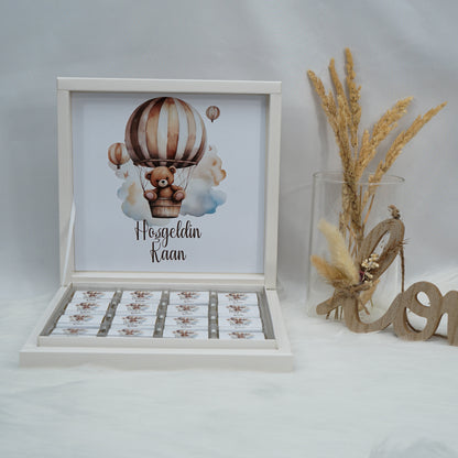 Personalized Chocolate Box - Boho Bear Motif