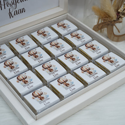 Personalized Chocolate Box - Boho Bear Motif