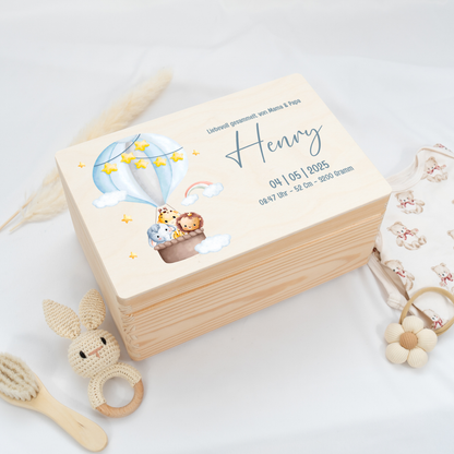 Personalized Memory Box - Baby Lion