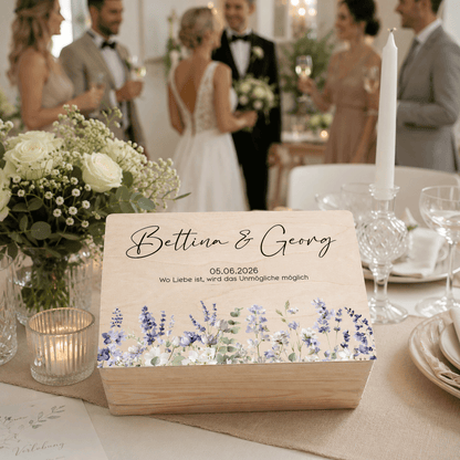 Erinnerungskiste | Standesamt, Verlobung, Hochzeit - Lavendeltraum