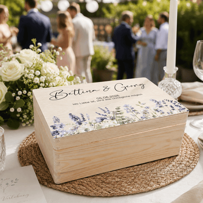 Erinnerungskiste | Standesamt, Verlobung, Hochzeit - Lavendeltraum