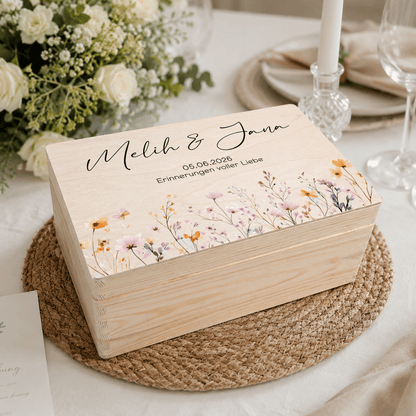 Erinnerungskiste | Standesamt, Verlobung, Hochzeit - Romantische Wildblumen