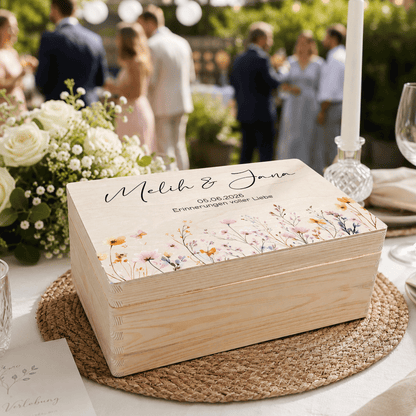 Erinnerungskiste | Standesamt, Verlobung, Hochzeit - Romantische Wildblumen