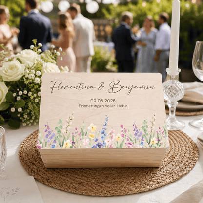 Erinnerungskiste | Standesamt, Verlobung, Hochzeit - Bunte Blüten