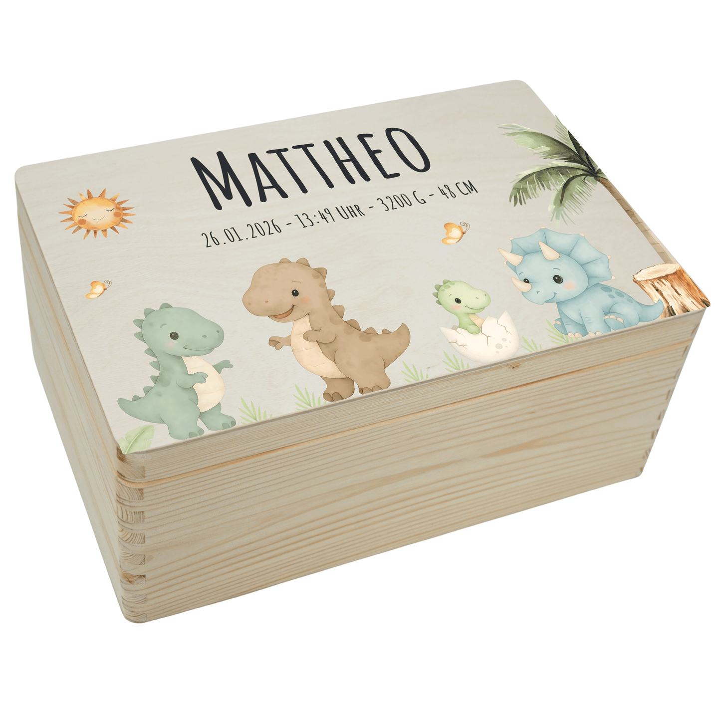 Personalisierte Erinnerungskiste - Dinofreunde 2