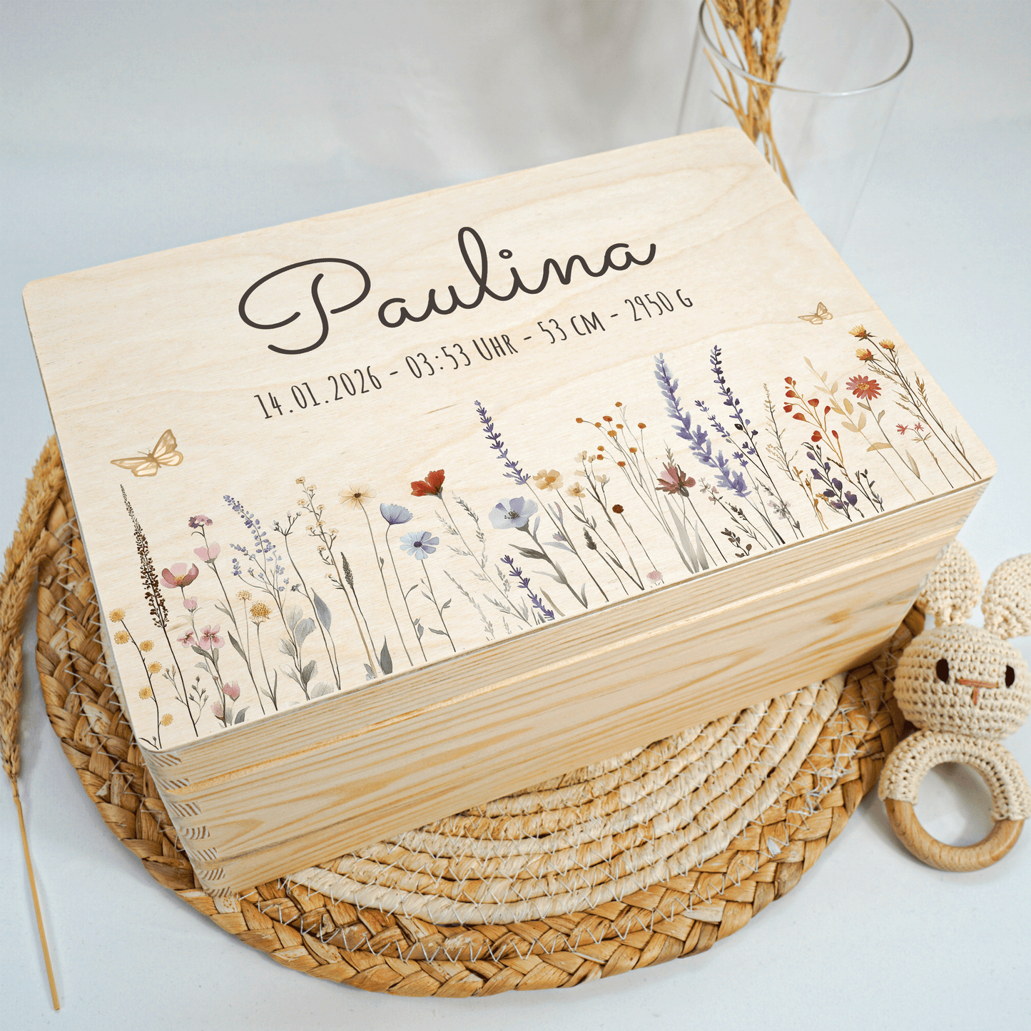 Personalisierte Erinnerungskiste - Wildflower
