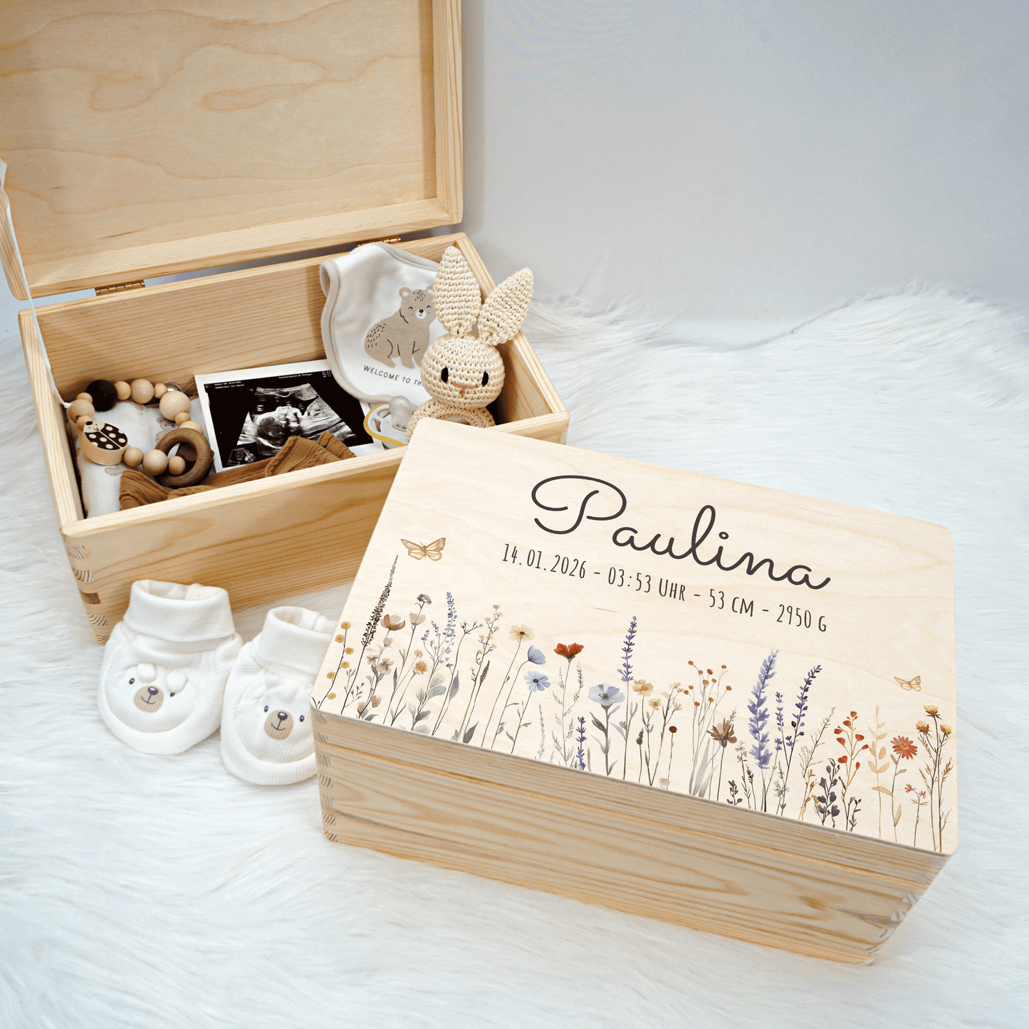 Personalisierte Erinnerungskiste - Wildflower