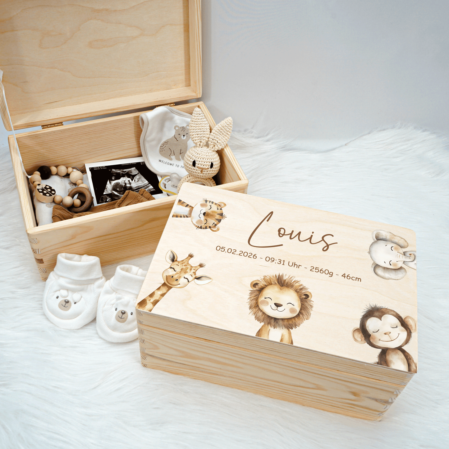 Personalisierte Erinnerungskiste - Woodland Friends
