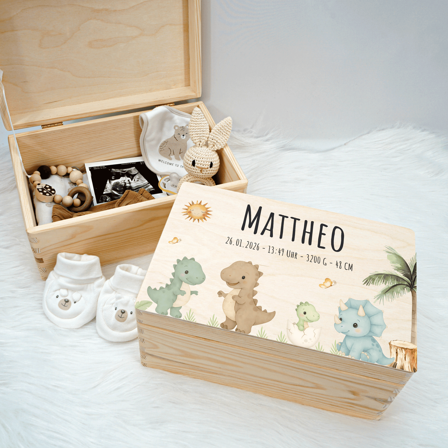 Personalisierte Erinnerungskiste - Dinofreunde 2
