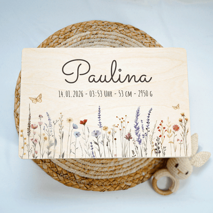Personalisierte Erinnerungskiste - Wildflower
