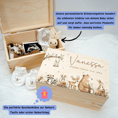 Personalisierte Erinnerungskiste - Safari Freunde 2