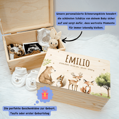 Personalisierte Erinnerungskiste - Waldfreunde 2