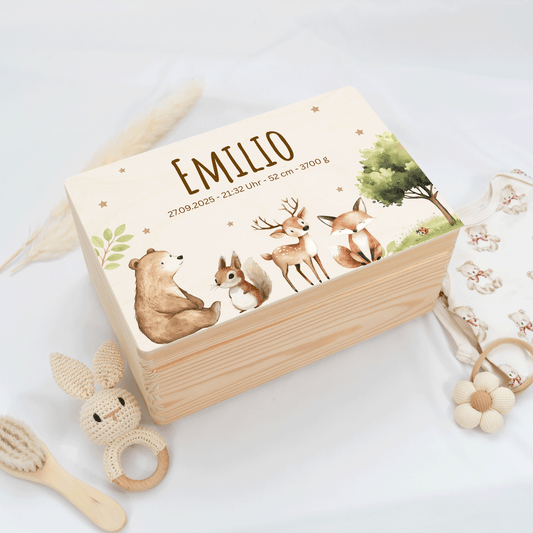 Personalisierte Erinnerungskiste - Waldfreunde 2