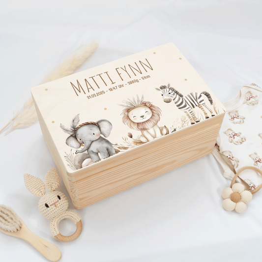 Personalized Memory Box - Baby Lion