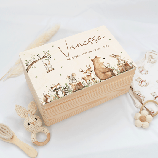 Personalisierte Erinnerungskiste - Safari Freunde 2