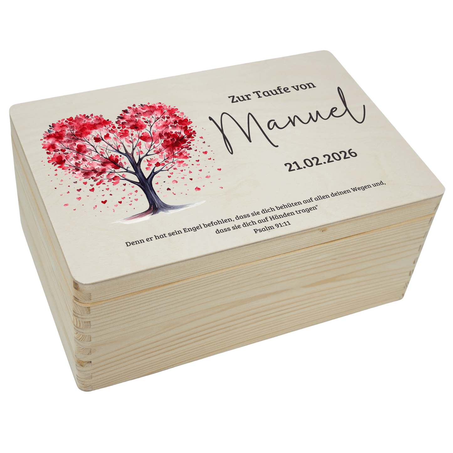 Personalisierte Erinnerungskiste - Herzensbaum