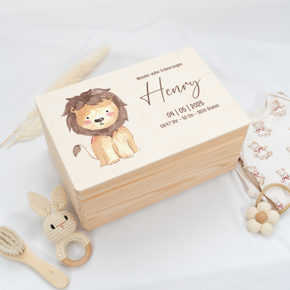 Personalized Memory Box - Baby Lion