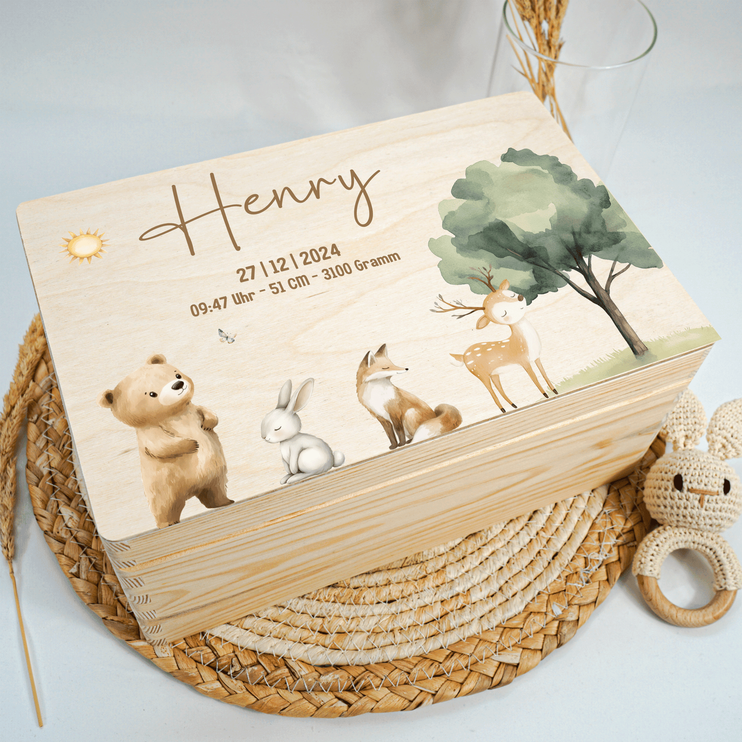 Personalized Memory Box - Baby Lion