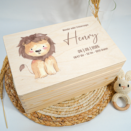 Personalized Memory Box - Baby Lion
