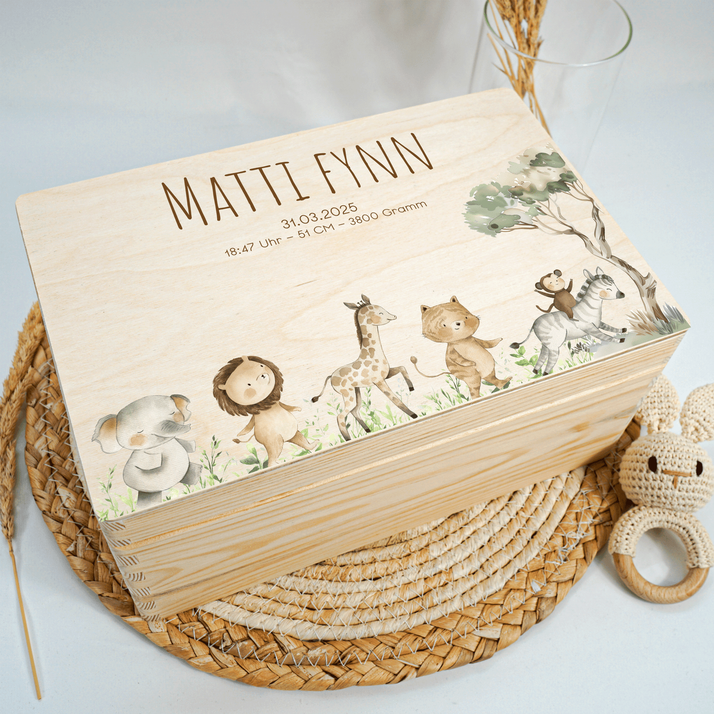 Personalized Memory Box - Baby Lion