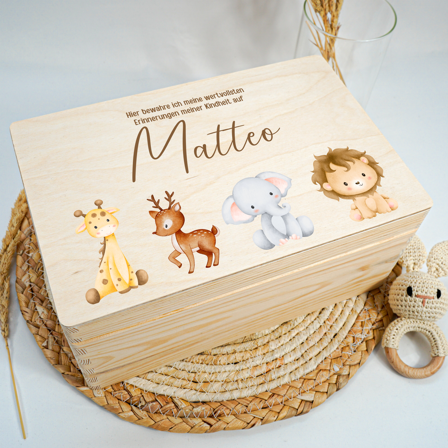 Personalized Memory Box - Baby Lion