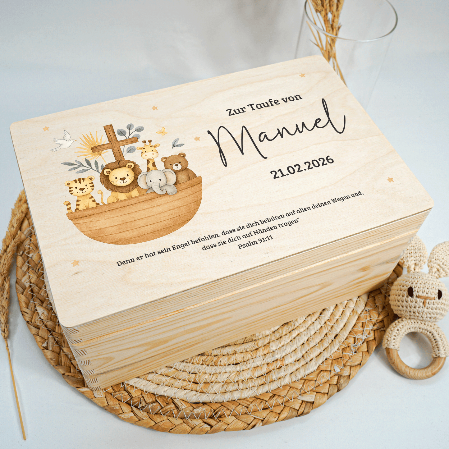 Personalisierte Erinnerungskiste - Arche Noah