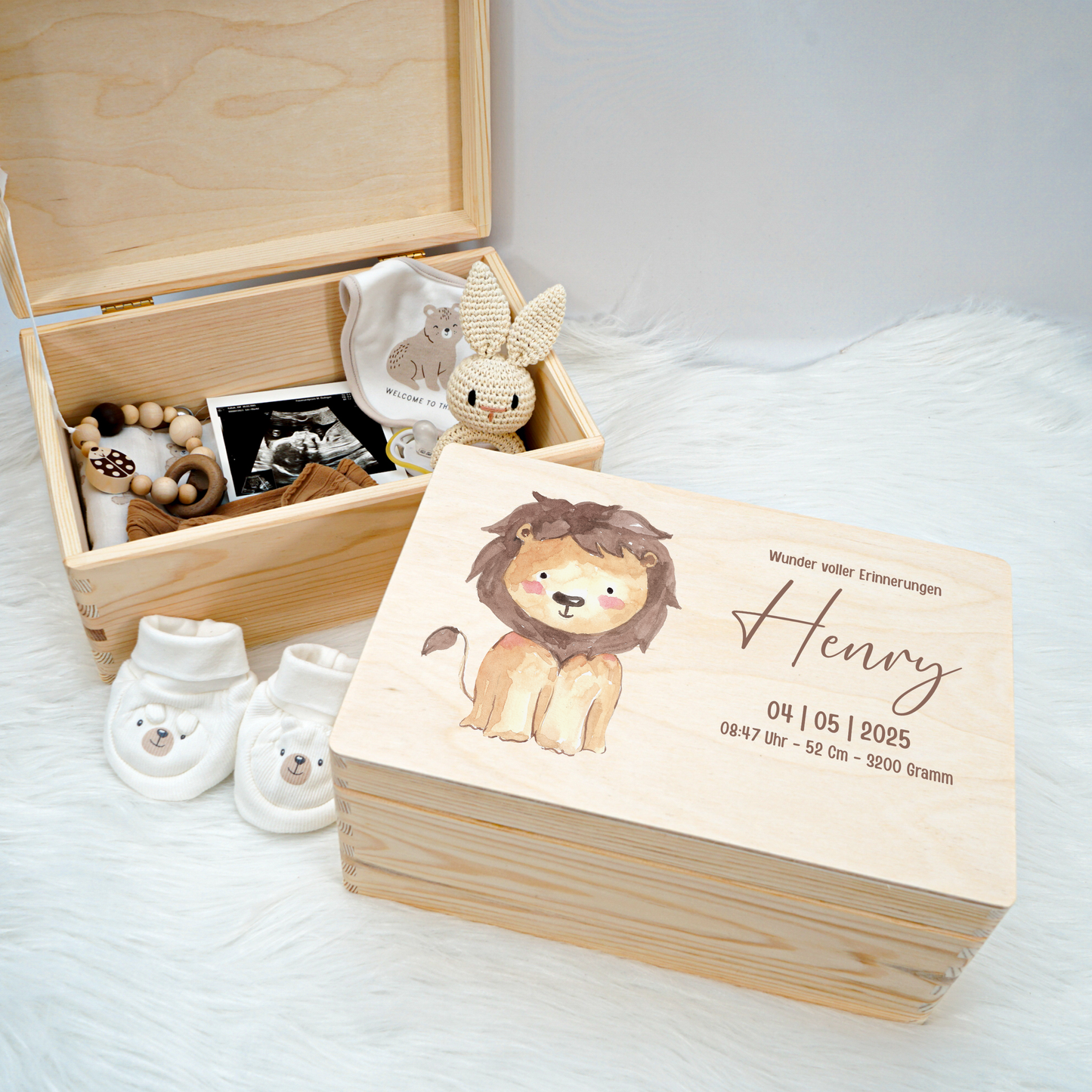 Personalized Memory Box - Baby Lion