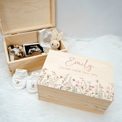 Bundle Sparset | Erinnerungskiste & Nachtlampe - Blumenmotiv