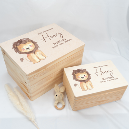 Personalized Memory Box - Baby Lion