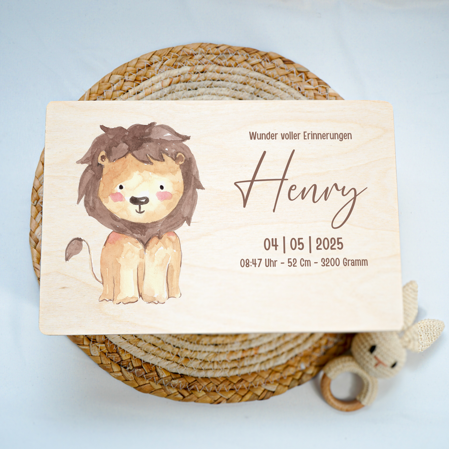 Personalized Memory Box - Baby Lion