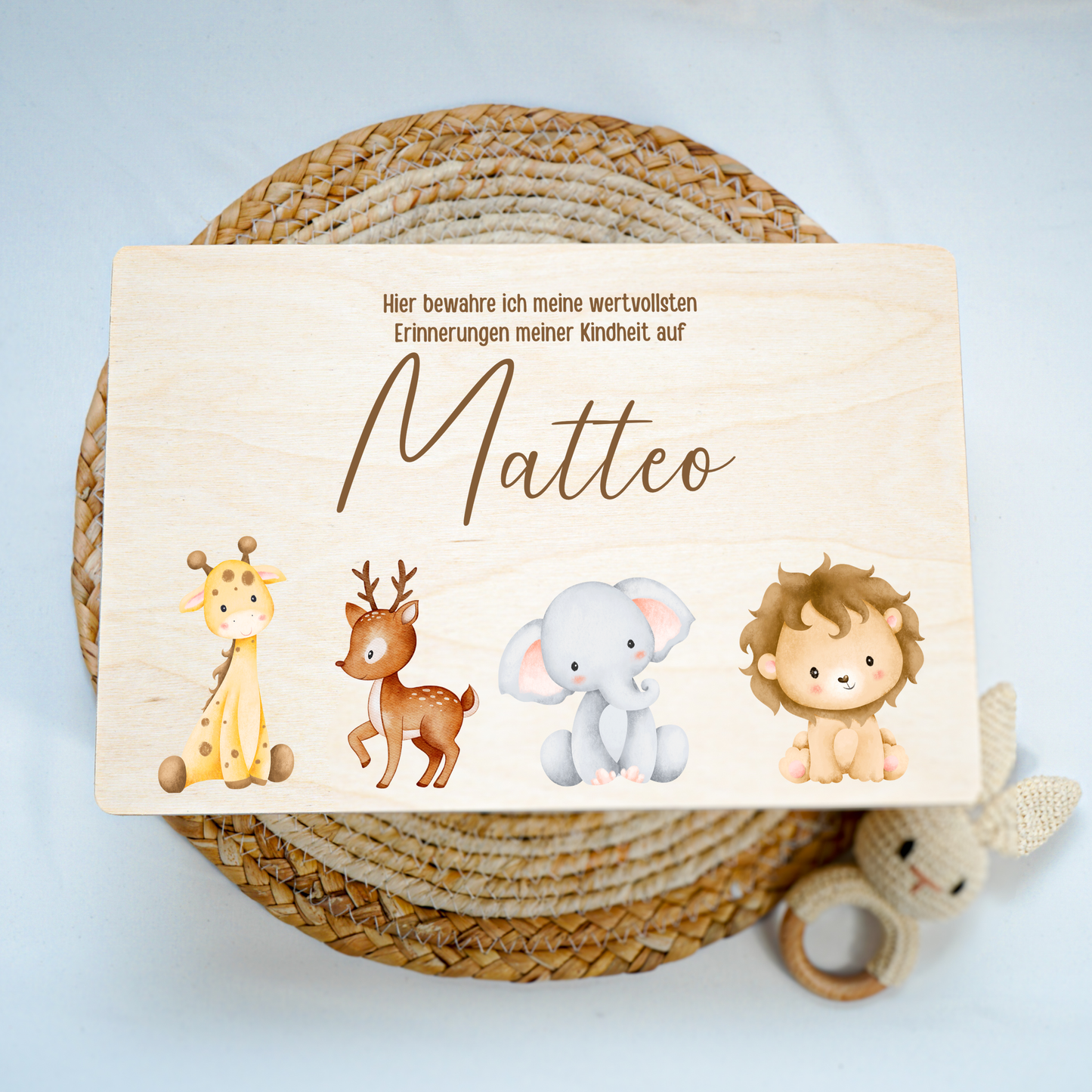 Personalized Memory Box - Baby Lion