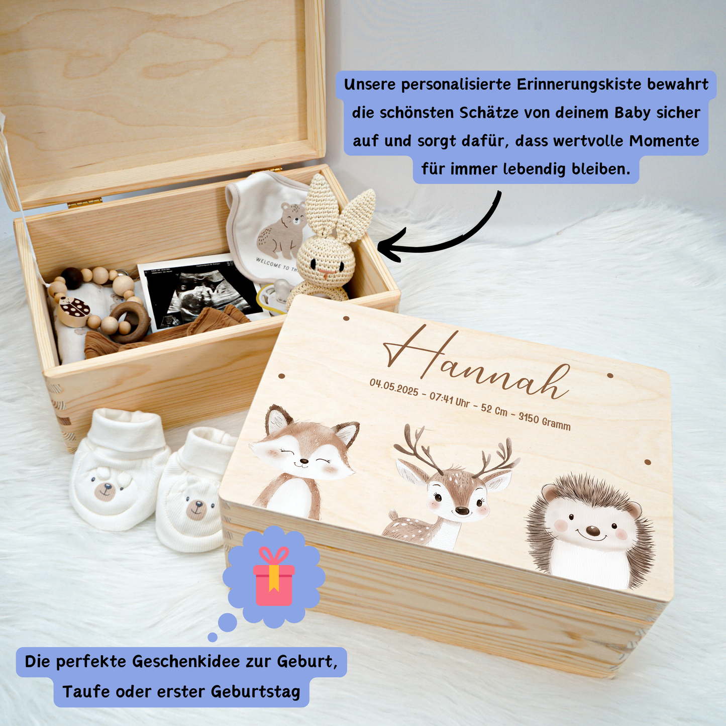 Personalized Memory Box - Baby Lion